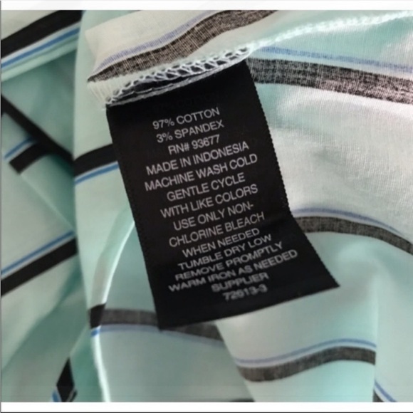 NWT Worthington Striped Print Short Sleeve Wrap Blouse Top Blue Black Size XS - Picture 4 of 5